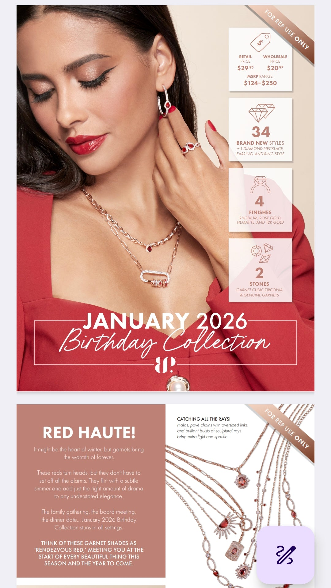 January 2026 birthday collection necklace